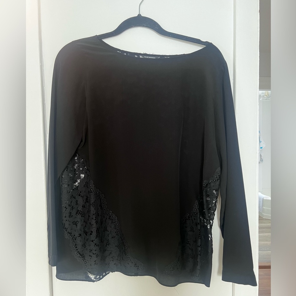 Club Monaco black blouse size small